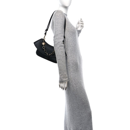 Loewe Smooth Calfskin Donut Chain Medium Ola Shoulder Bag Black 2 of 9