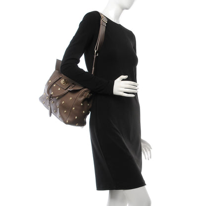 Mulberry Calfskin Studded Medium Cara Delevingne Convertible Satchel Taupe 2 of 8