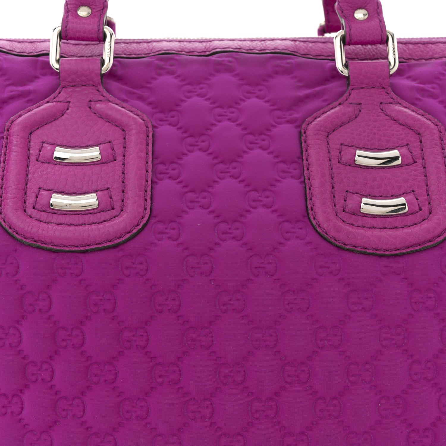 Gucci Guccissima Neoprene Techno Tag Medium Boston Magenta 8 of 10