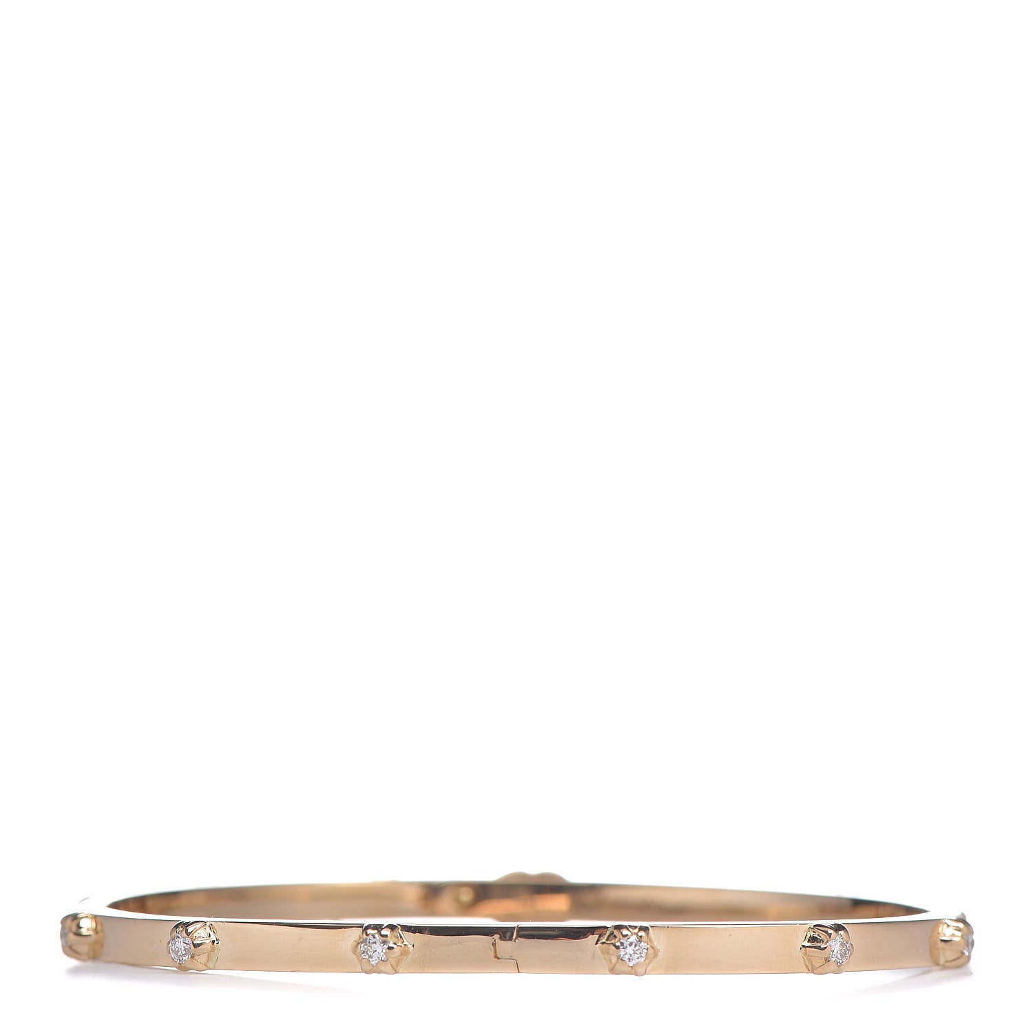 Gucci 18K Yellow Gold Diamond XS Running Bracelet 3 of 4