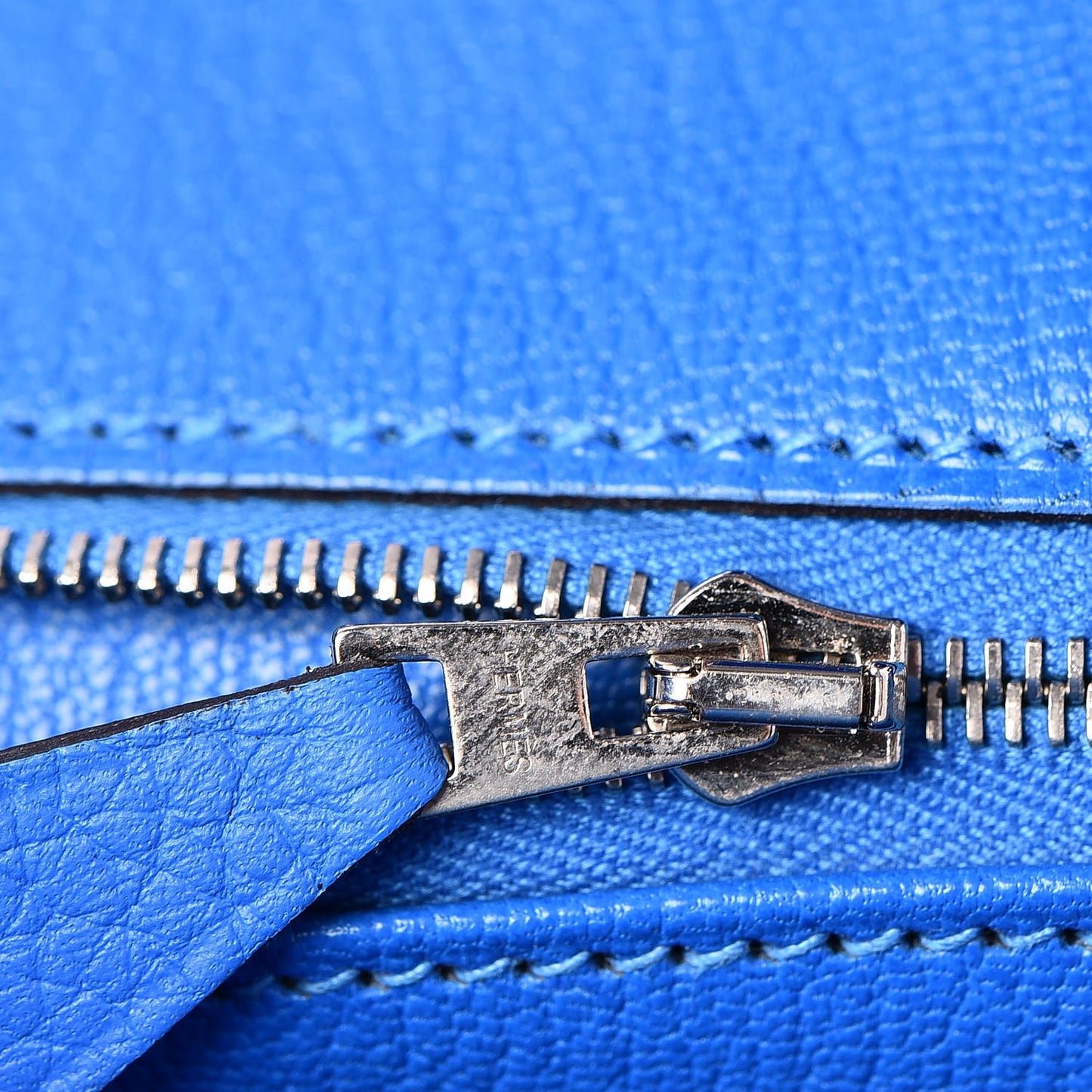 Taurillon Clemence Birkin 35 Bleu Hydra