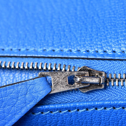 Hermes Taurillon Clemence Birkin 35 Bleu Hydra 12 of 33