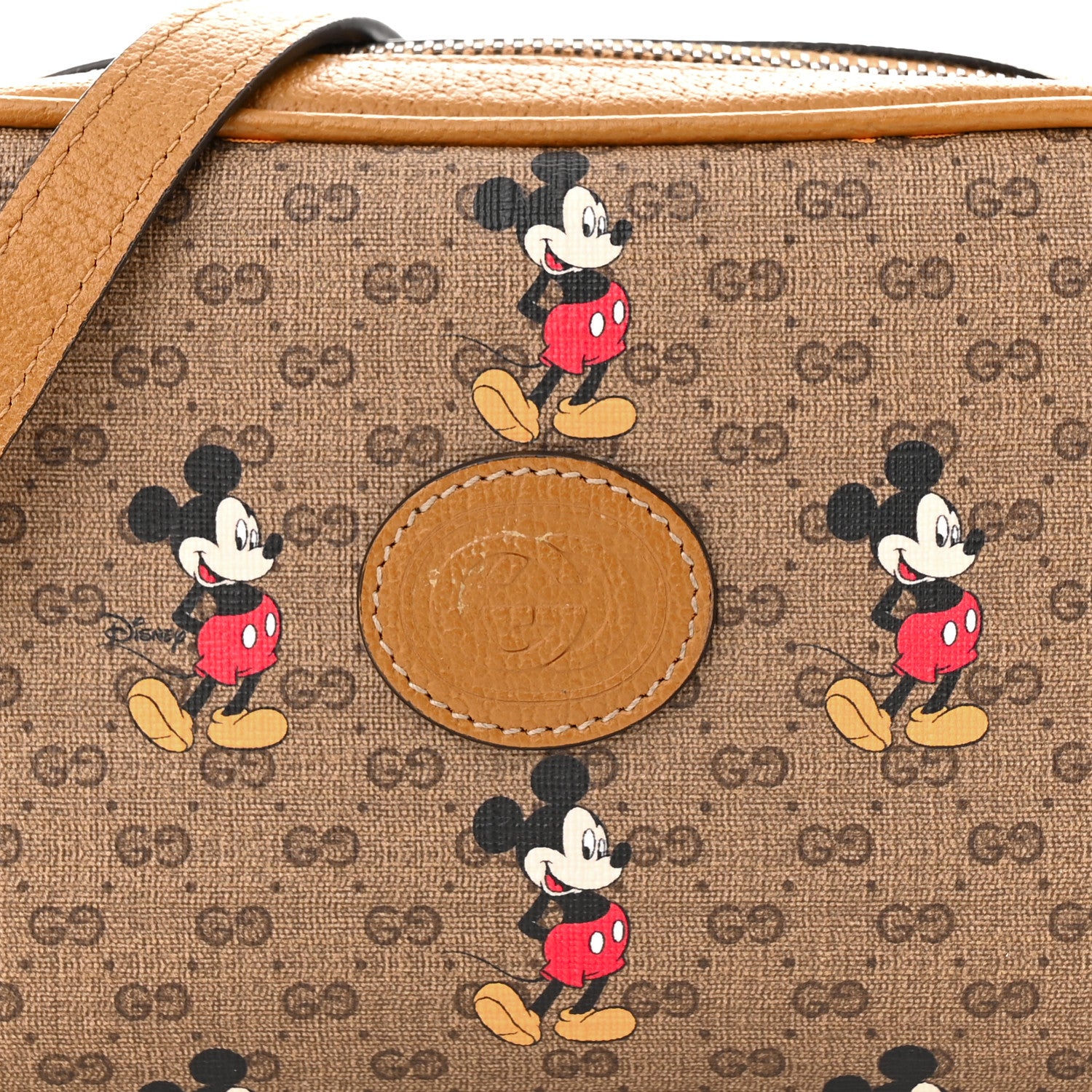Gucci X DISNEY Mini Vintage GG Supreme Monogram Mickey Mouse Shoulder Bag Beige Vintage Sun Oil 8 of 11