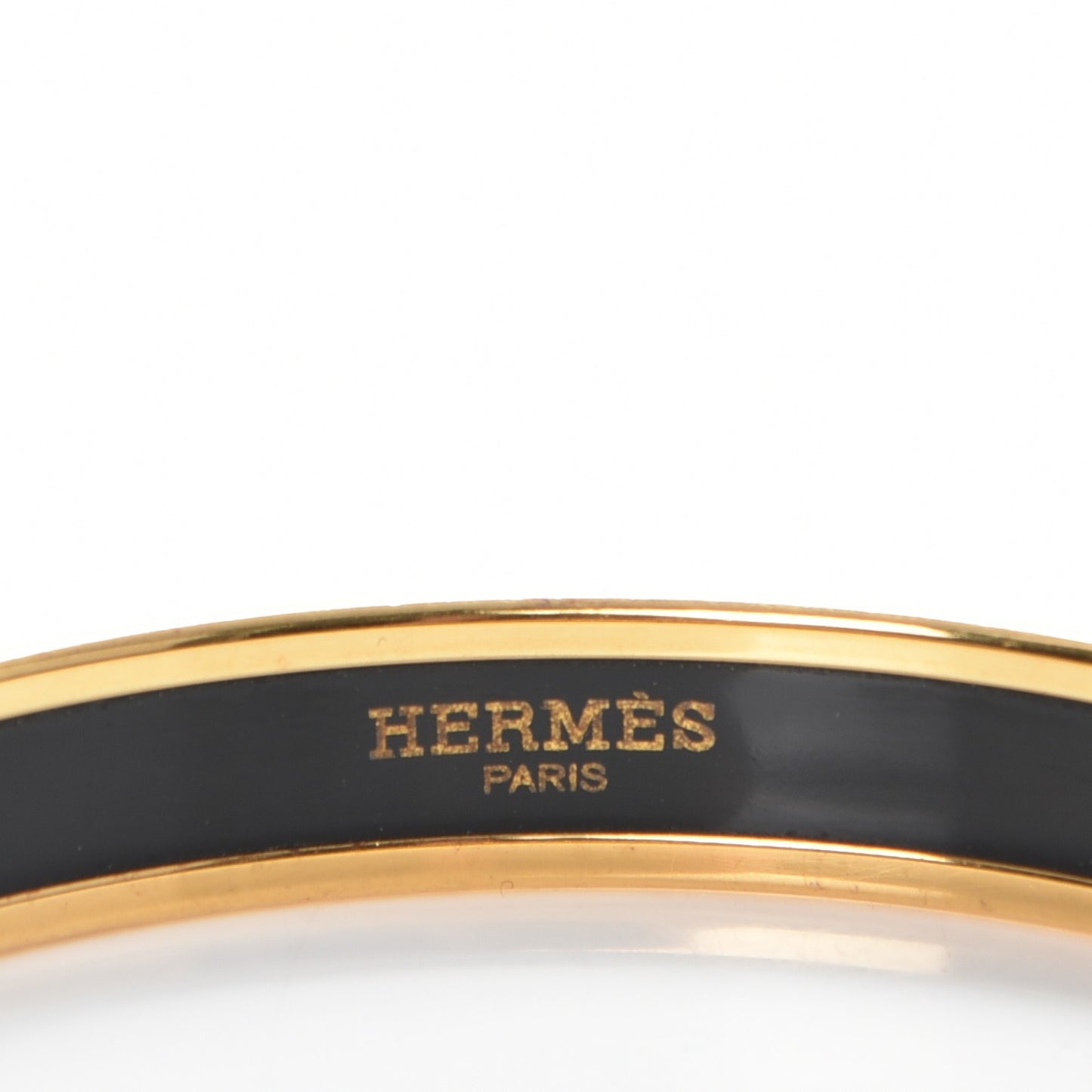 Enamel Printed Narrow Caleche Bracelet 65 Black