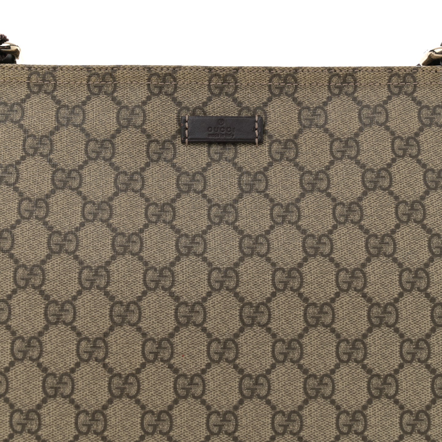 GG Supreme Monogram Medium Flat Messenger Bag Dark Brown