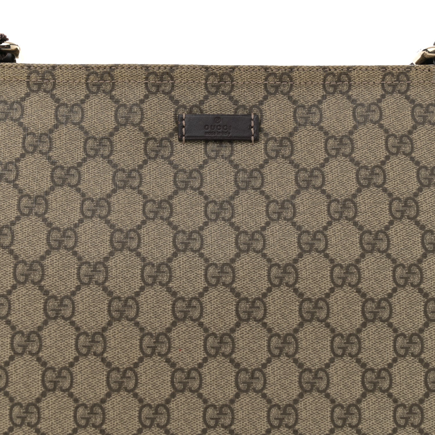 Gucci GG Supreme Monogram Medium Flat Messenger Bag Dark Brown 8 of 10