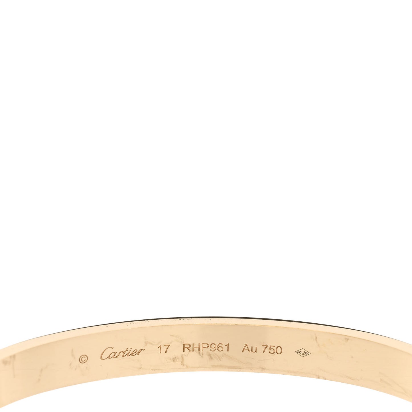 18K Yellow Gold LOVE Bracelet 17