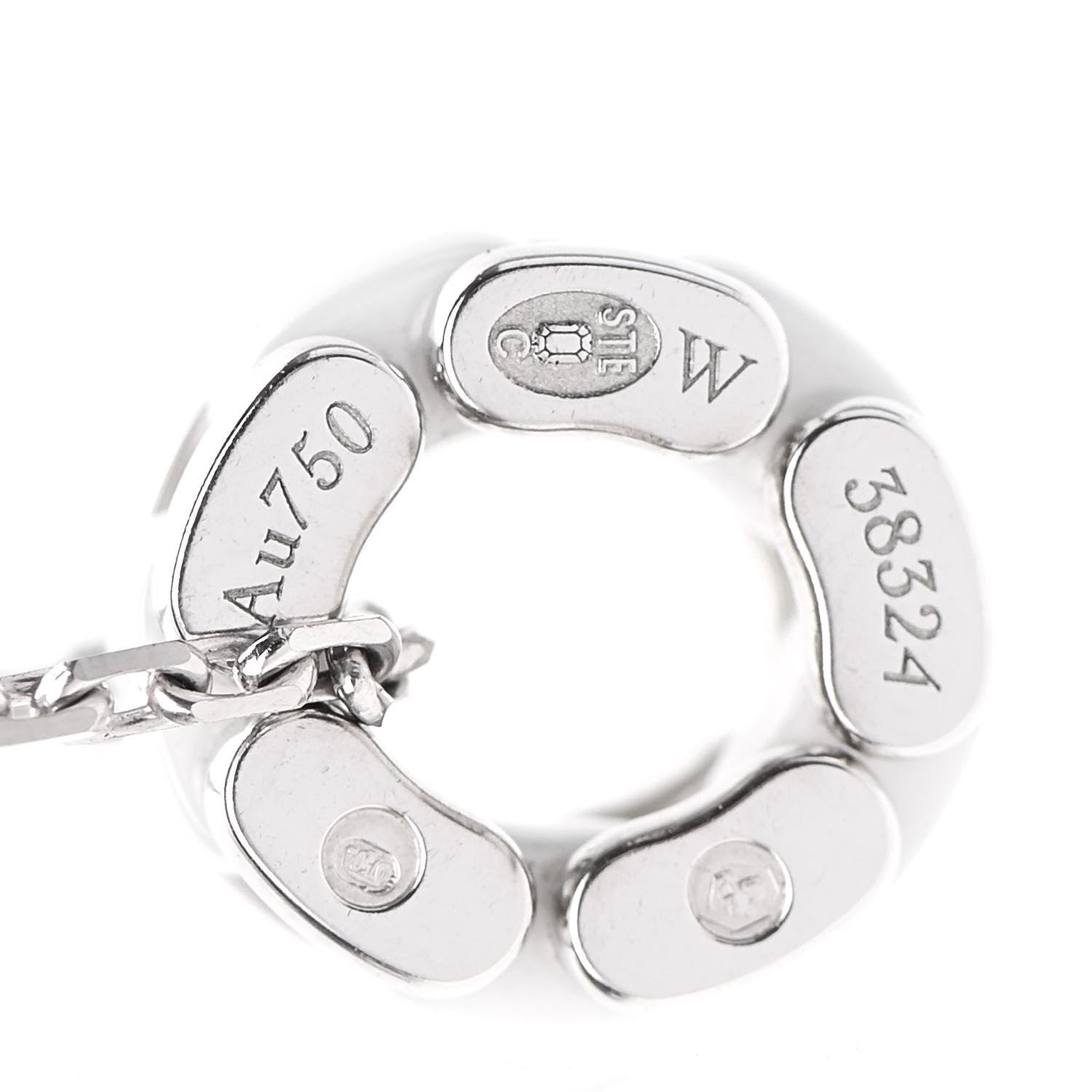 Chanel 18K White Gold Ceramic Ultra Pendant Necklace White 7 of 7