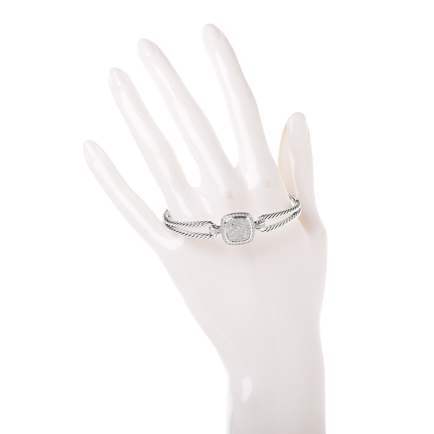 Sterling Silver Diamond Albion Cable Bracelet
