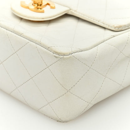 Chanel Lambskin Quilted Mini Square Flap White 10 of 16