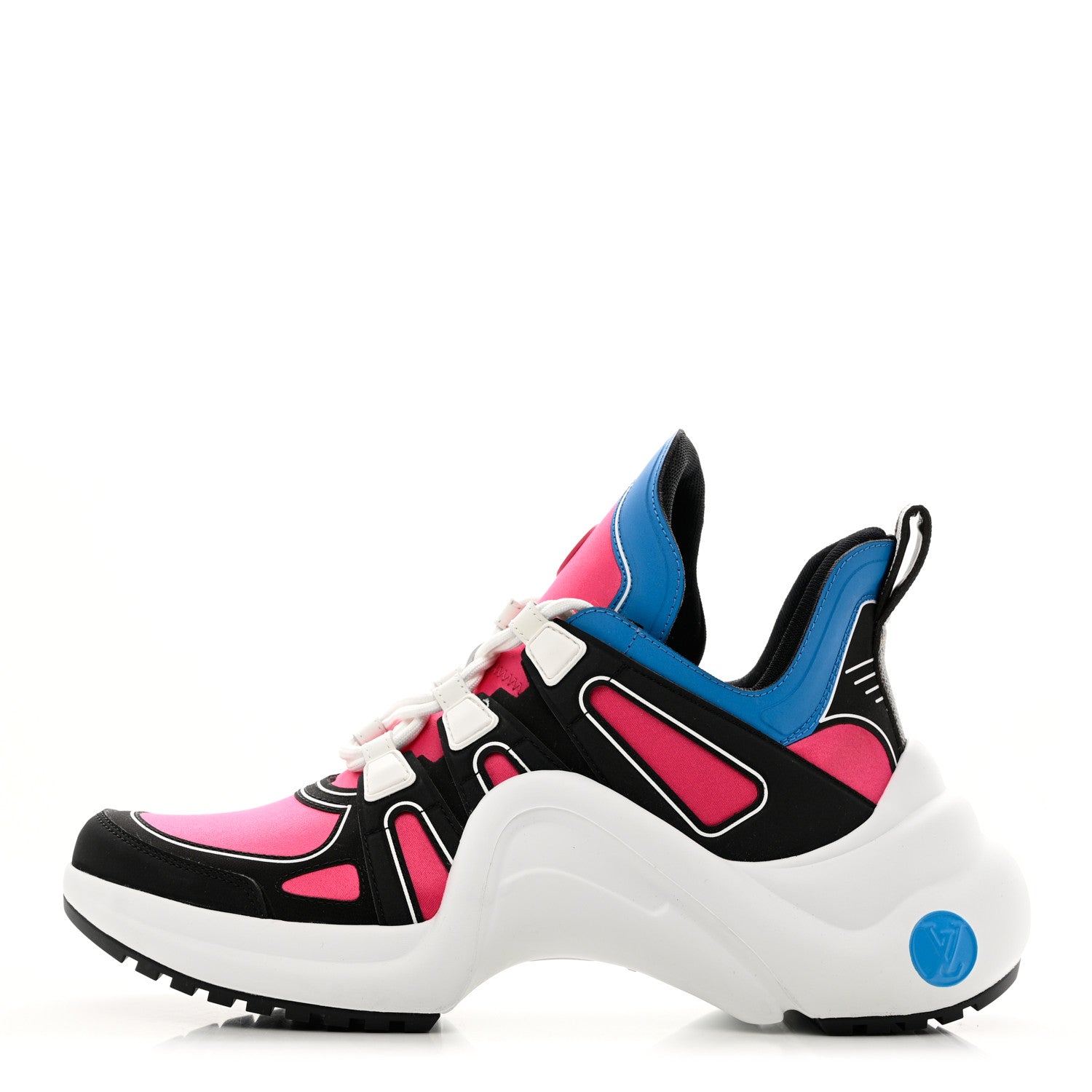 Louis Vuitton Calfskin Technical Satin LV Archlight Sneakers 39 Rose Pop Pink 1 of 10