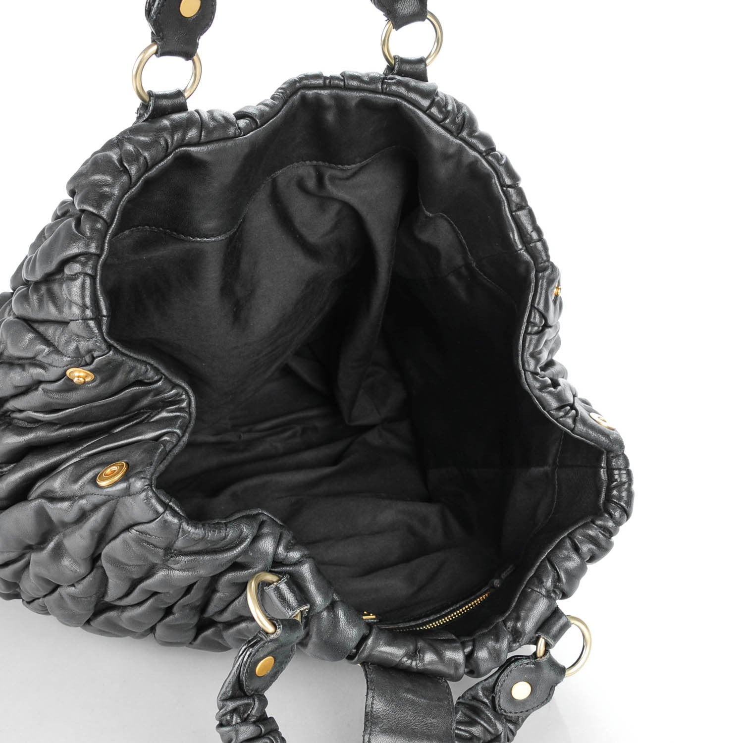 Miu Miu Nappa Matelasse Shopping Tote Nero Black 5 of 7