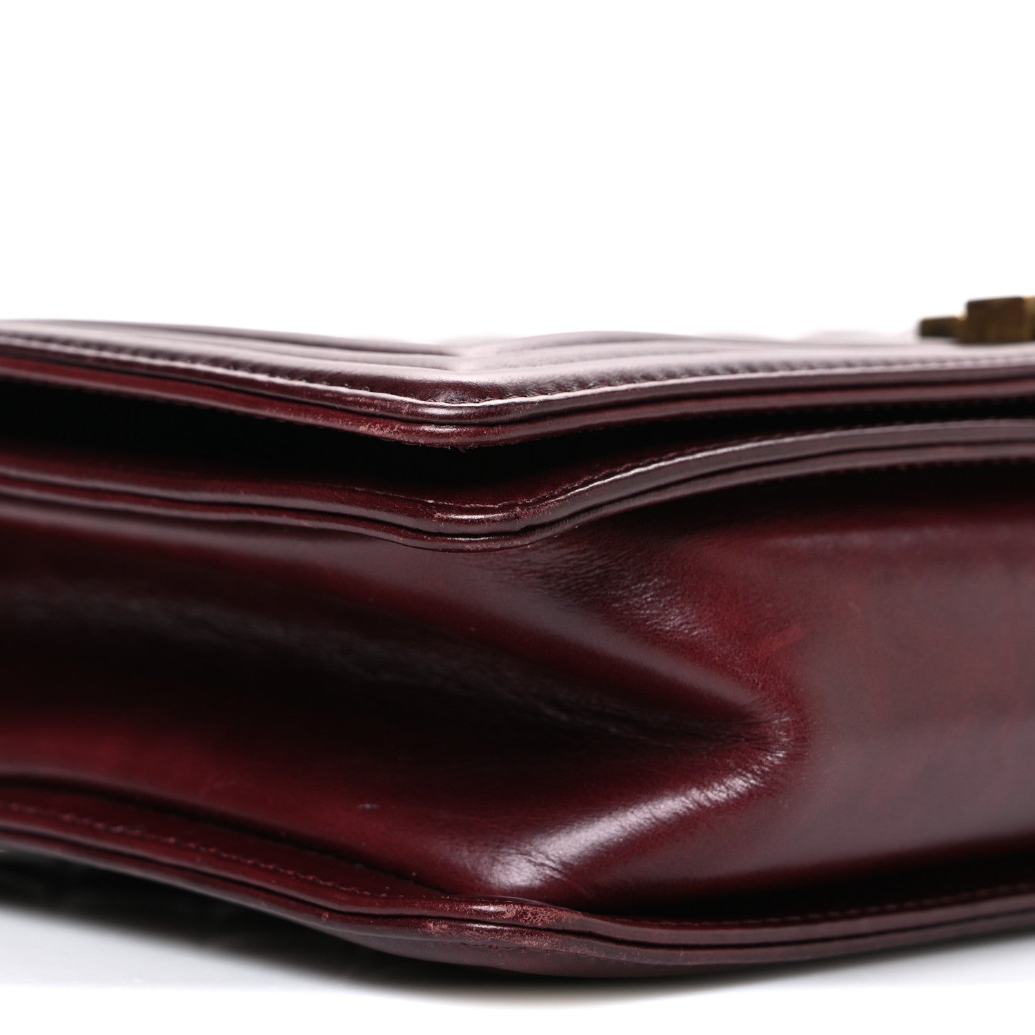 Chanel Calfskin Embossed New Medium Paris Salzburg Boy Flap Burgundy 9 of 10