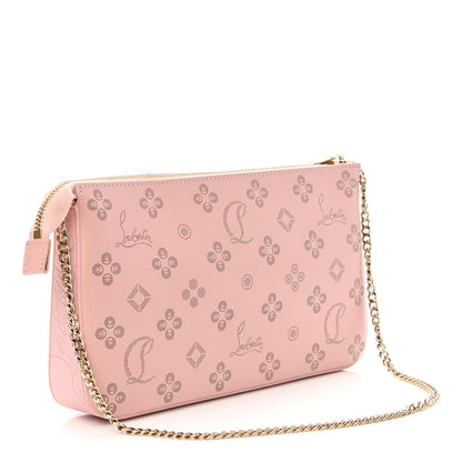Christian Louboutin Calfskin Loubila Loubinthesky Chain Clutch Rosy 3 of 7