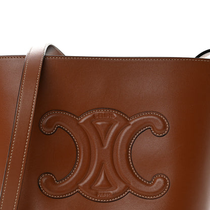 Celine Smooth Calfskin Small Cuir Triomphe Bucket Bag Tan 9 of 13