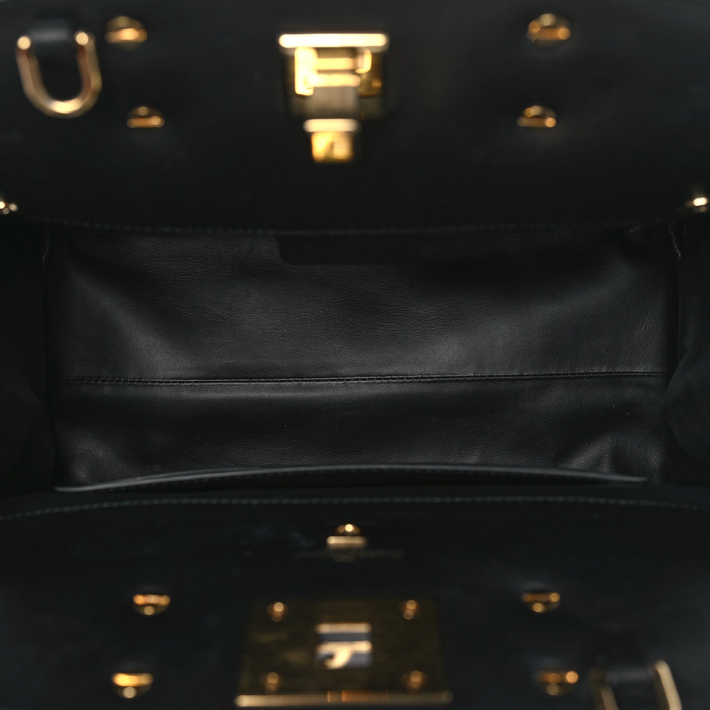 Calfskin Medium Studio Bag Black