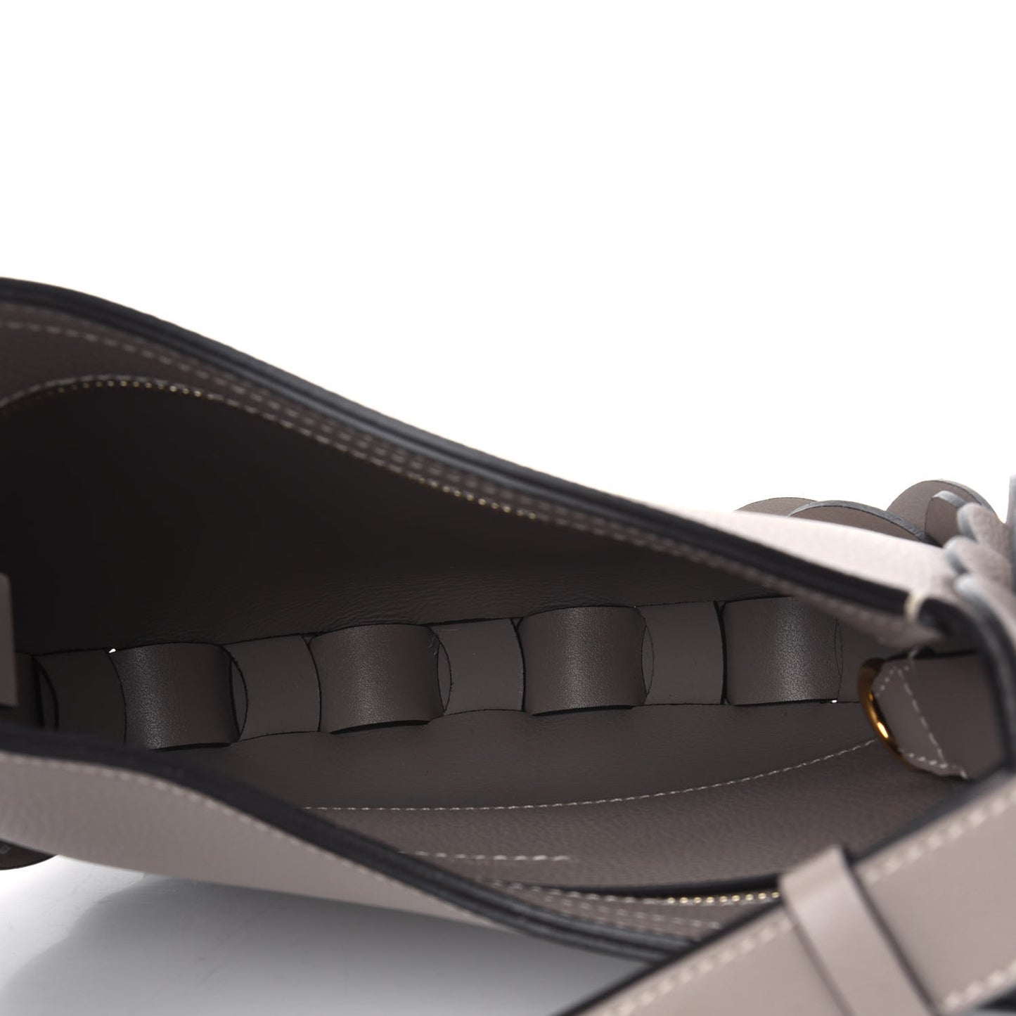 Small Grain Smooth Calfskin Small Darryl Hobo Motty Grey