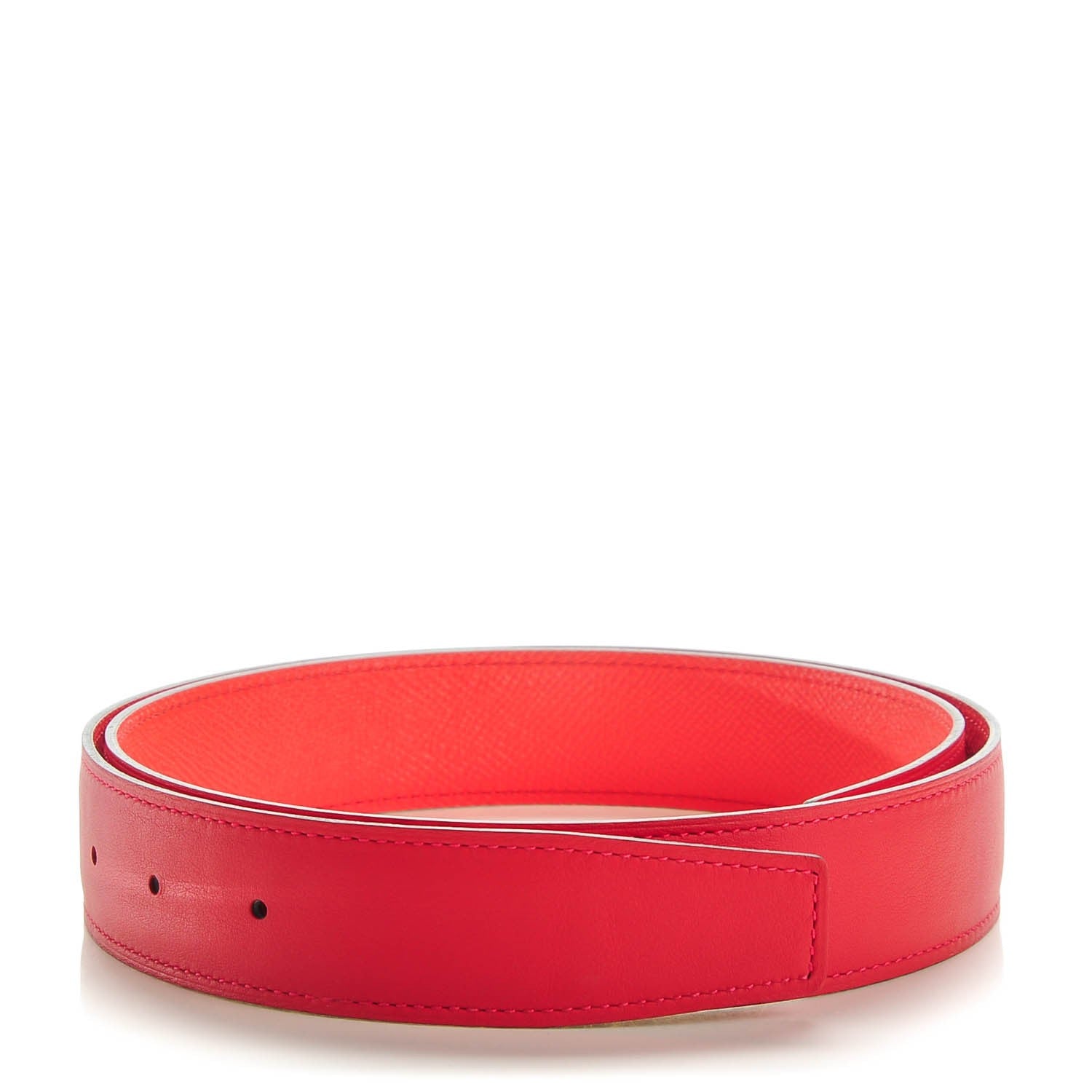 Hermes Swift Epsom 32mm Belt Strap 85 Vermilion Rose Jaipur 1 of 6