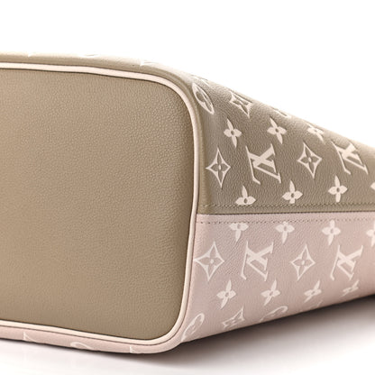 Louis Vuitton Empreinte Monogram Spring In The City Neverfull MM Kaki Beige Cream 10 of 11