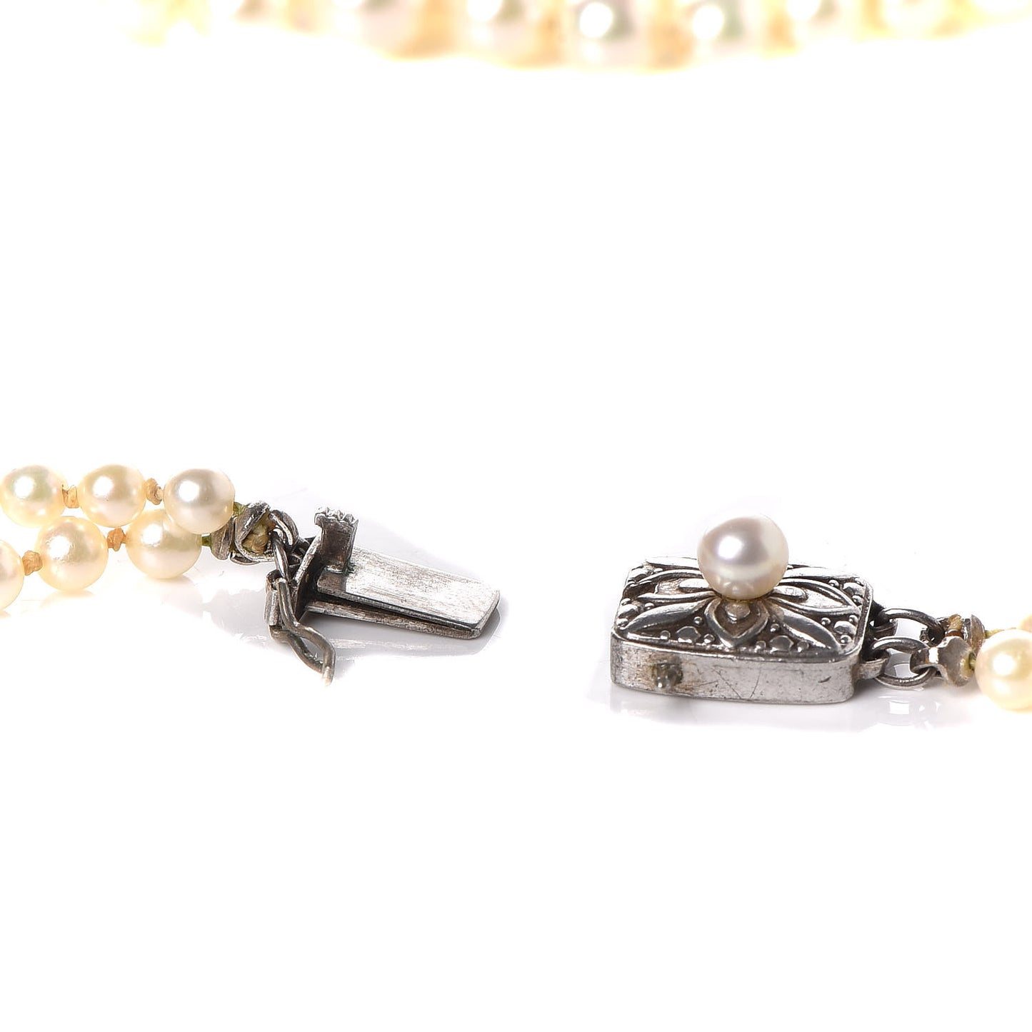 Sterling Silver Akoya Pearl 3.5-7.5mm Double Strand Graduated Necklace