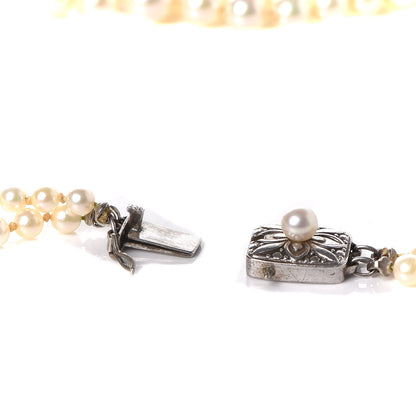 Mikimoto Sterling Silver Akoya Pearl 3.5-7.5mm Double Strand Graduated Necklace 6 of 6