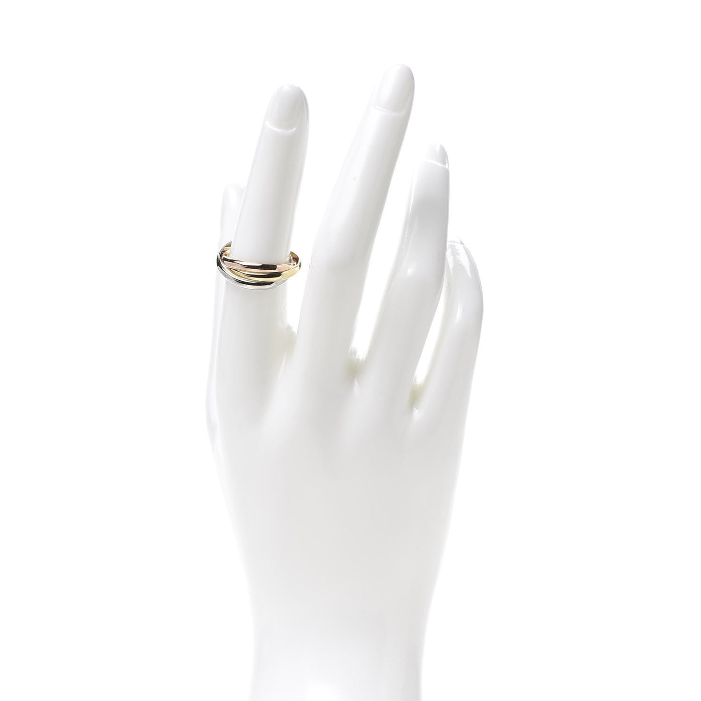 18K Pink Yellow White Gold Small Trinity Ring 55 7.25