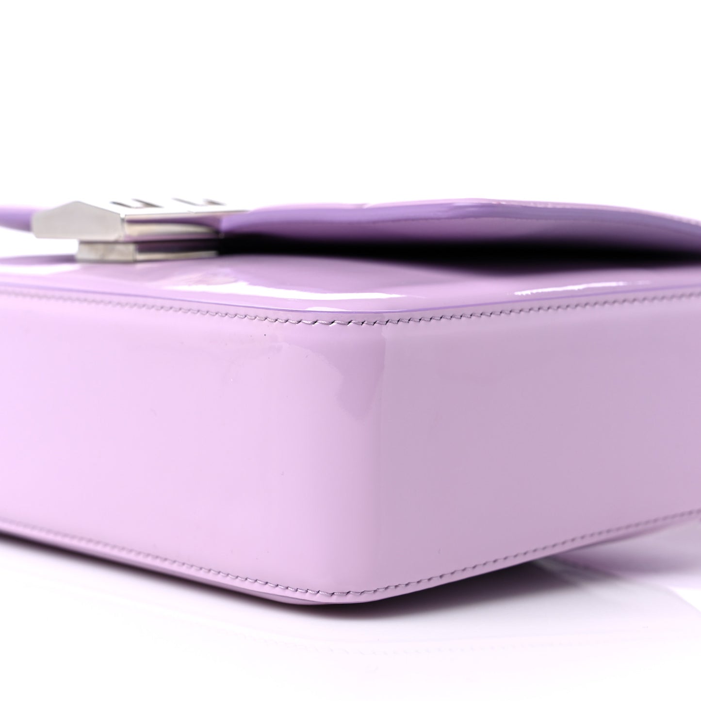 Patent 4G Medium Padded Crossbody Bag Lilac