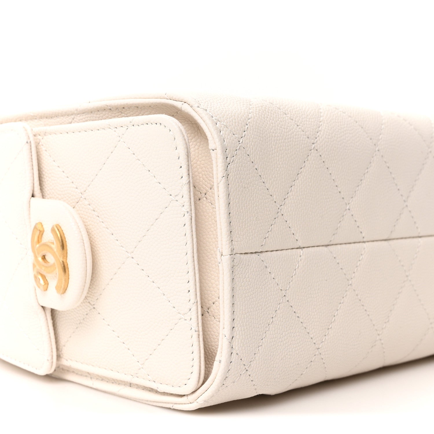 Chanel Caviar Quilted Mini Chanel 25 Handbag White 9 of 10