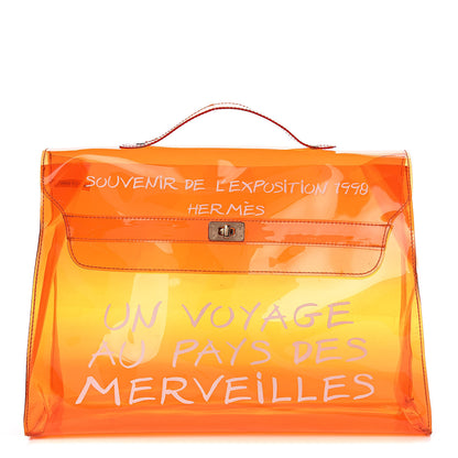 Hermes Vinyl Souvenir De L'Exposition Kelly Orange 1 of 8