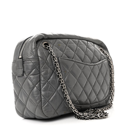 Chanel Aged Calfskin Quilted Medium Reissue Camera Case Grey 3 of 12