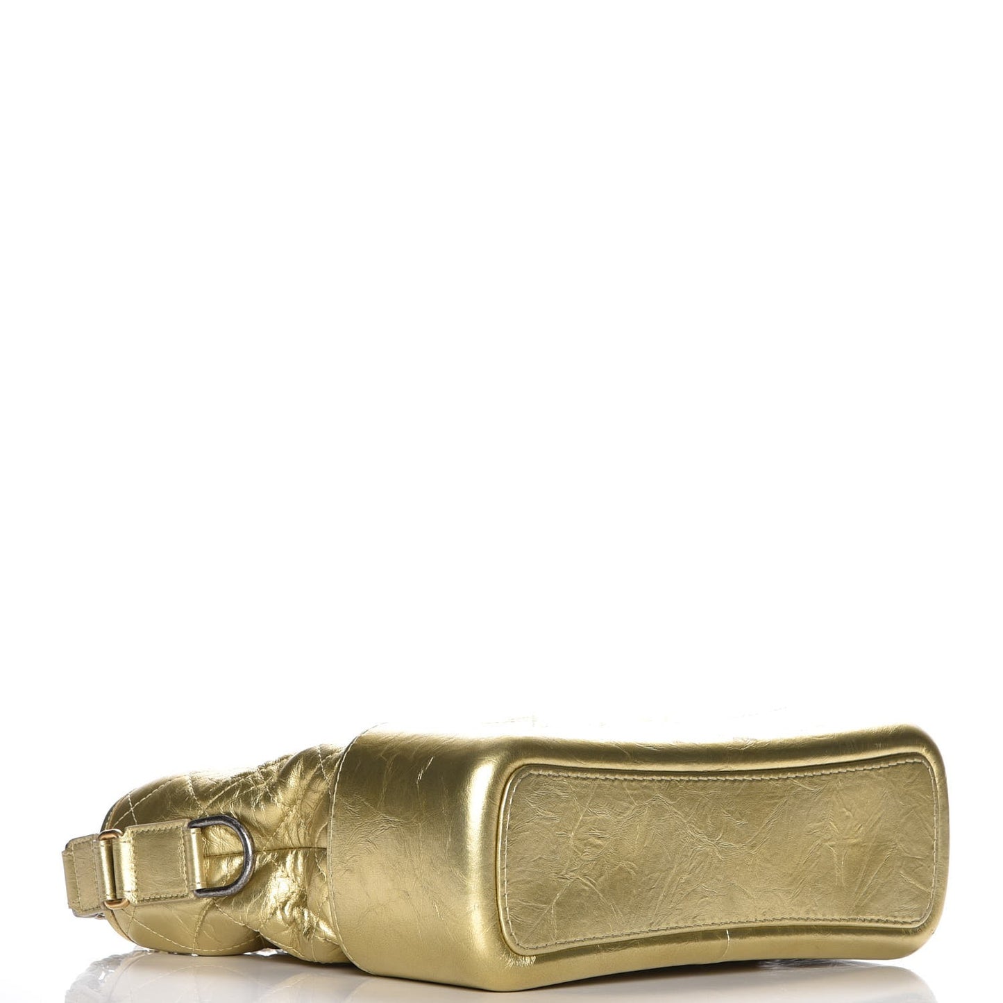 Metallic Aged Calfskin Quilted Medium Gabrielle Gold