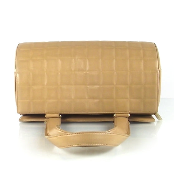 Chanel Lambskin Chocolate Bar Quilted Bag Beige 4 of 9