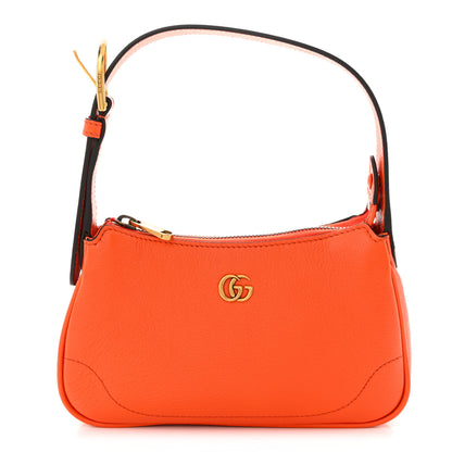 Gucci Goatskin Mini Aphrodite Shoulder Bag Orange 1 of 10