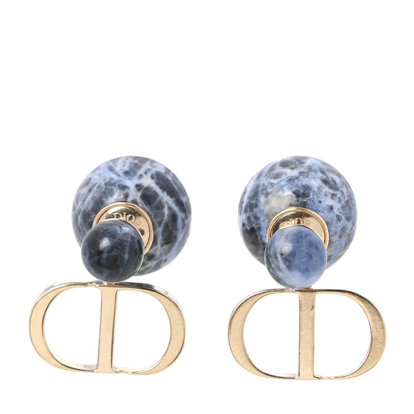 Christian Dior Marble CD Tribal Earrings Blue 1875216 – FASHIONPHILE