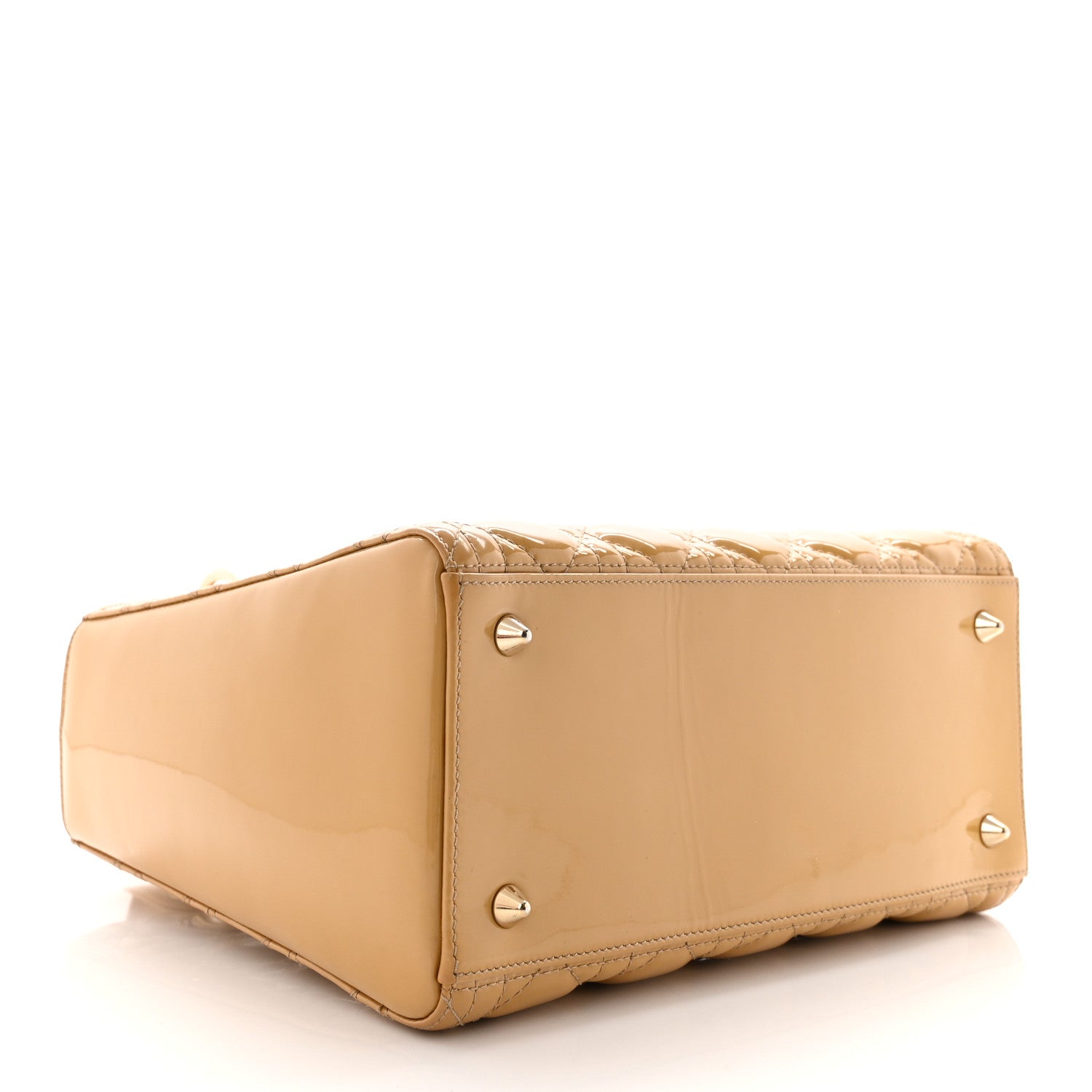 Christian Dior Patent Cannage Medium Lady Dior Beige 4 of 10