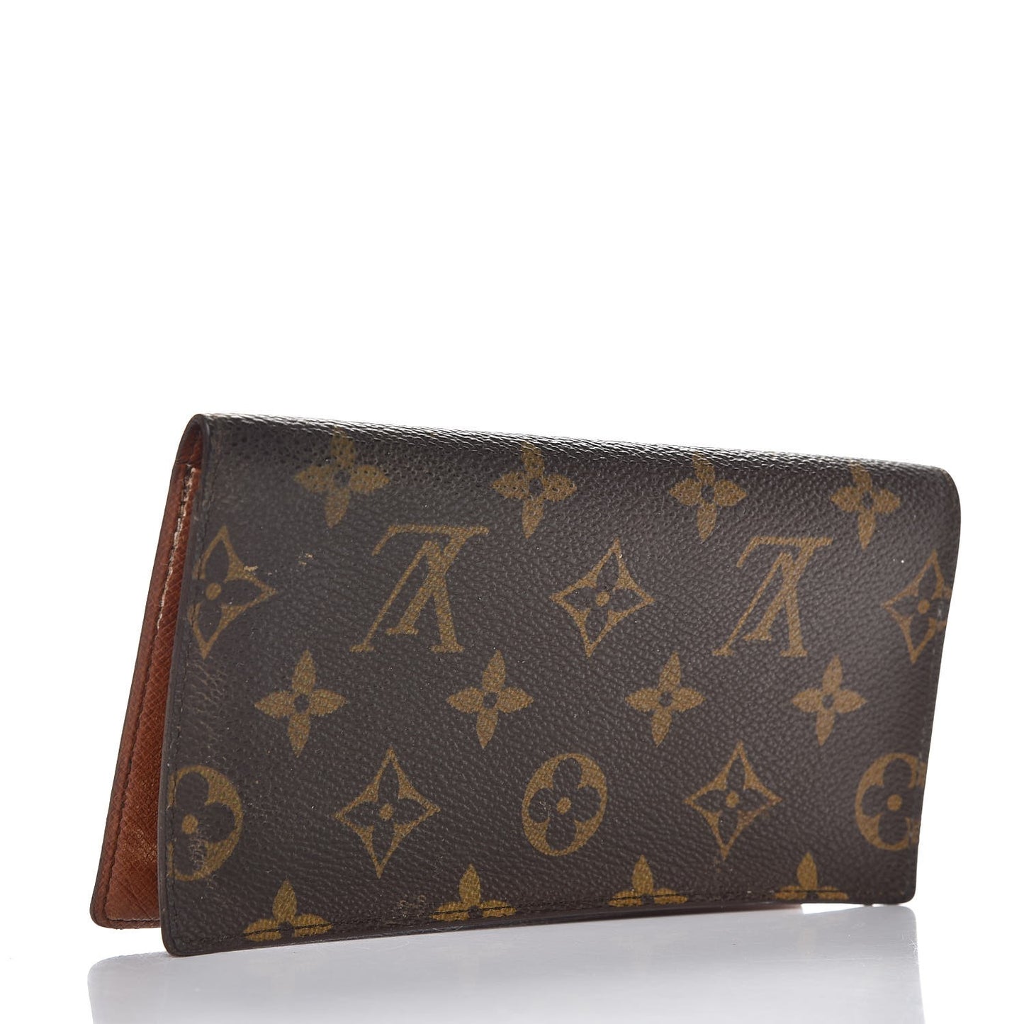 Monogram Simple Checkbook Holder Wallet