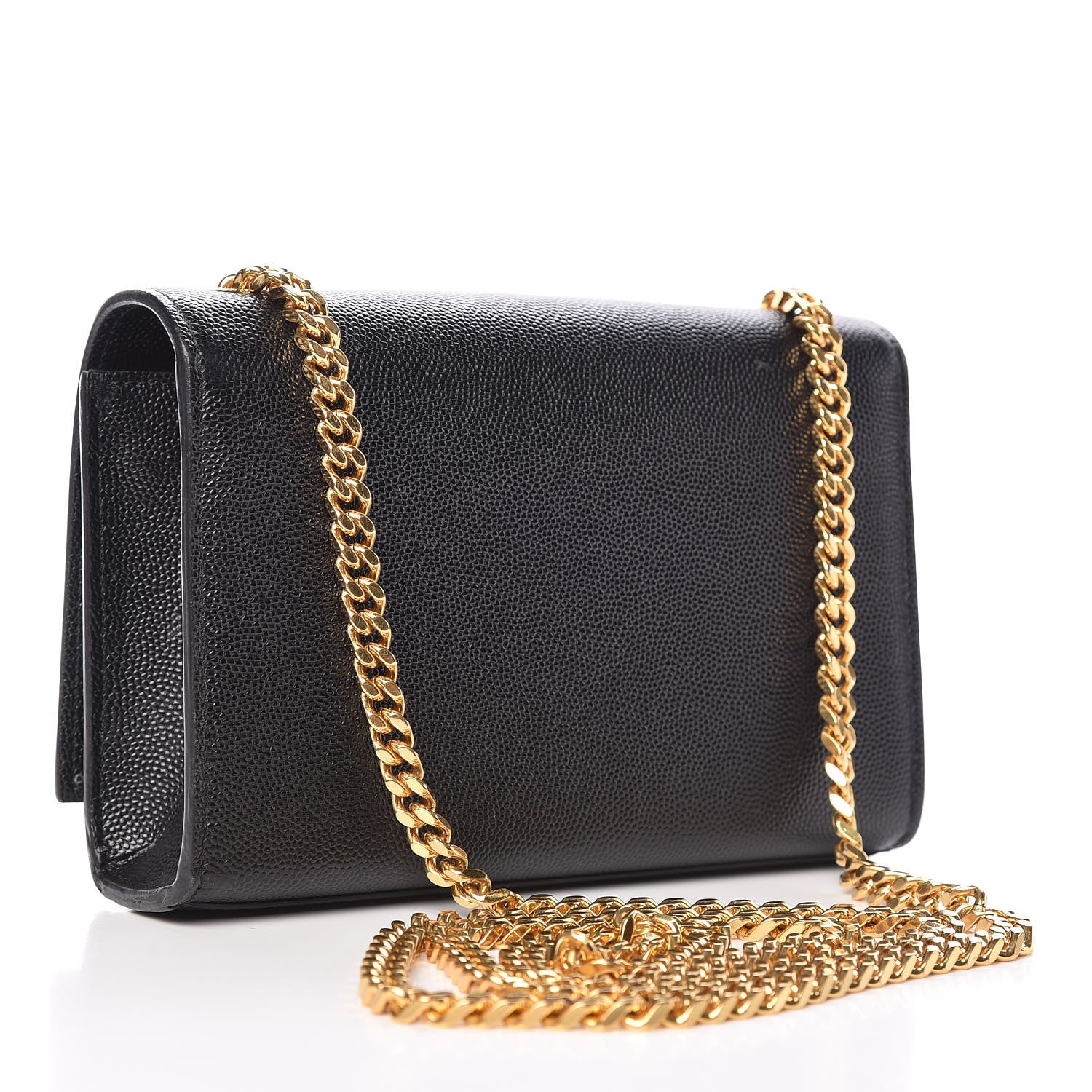 Saint Laurent Grain De Poudre Small Monogram Kate Satchel Black 3 of 12
