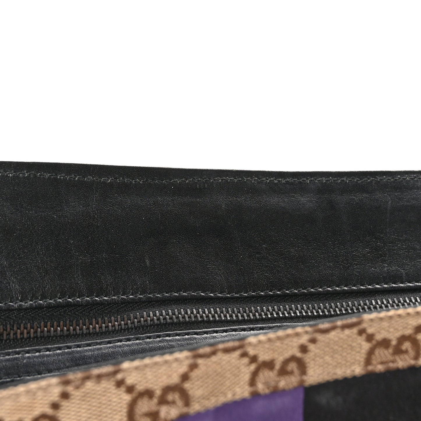 Monogram Horsebit Web Flap Bag Brown Purple