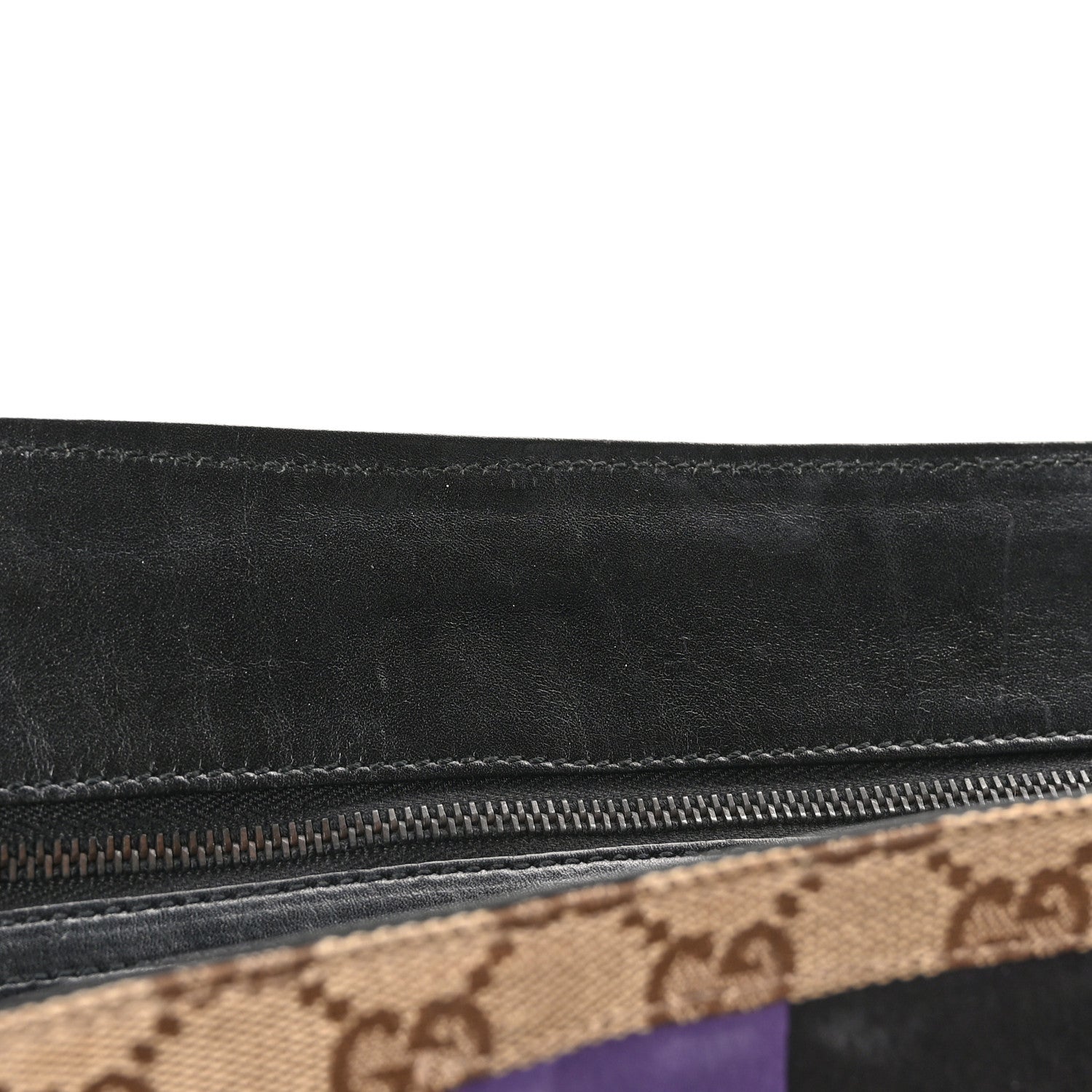 Gucci Monogram Horsebit Web Flap Bag Brown Purple 12 of 12