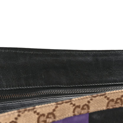 Gucci Monogram Horsebit Web Flap Bag Brown Purple 12 of 12