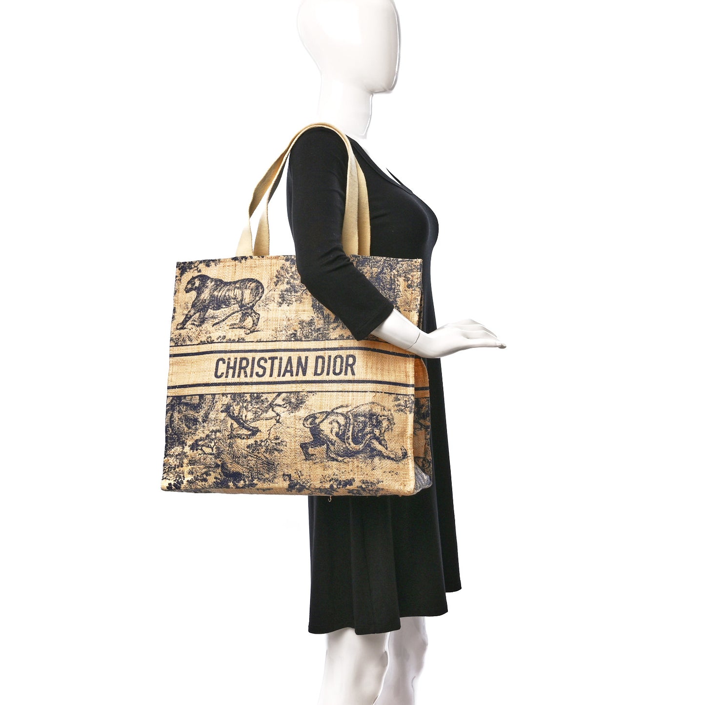 Straw Dioriviera Tote Beige