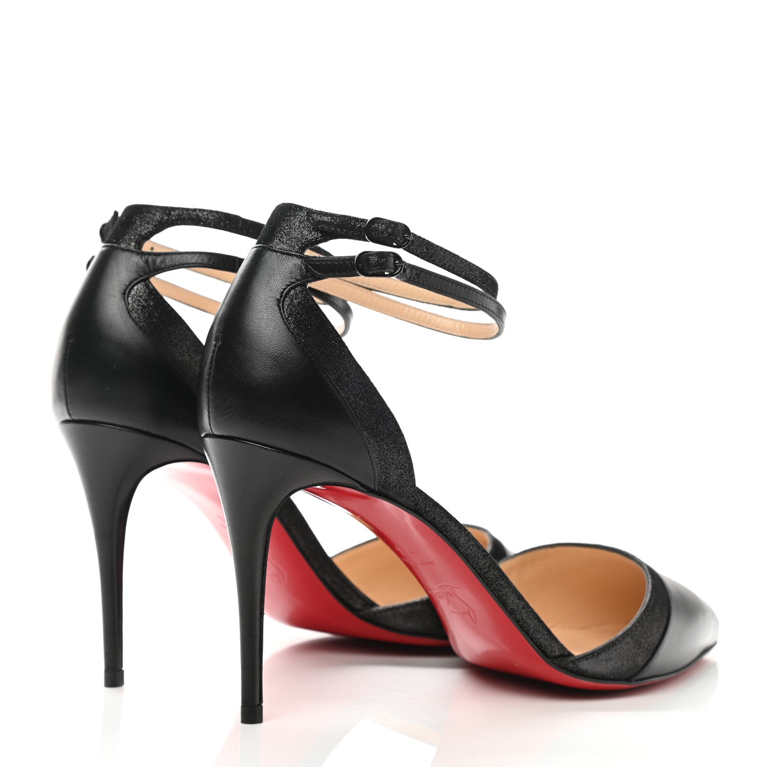 Christian Louboutin Suede Kid Uptown Double 85 Pumps 41.5 Black 4 of 9