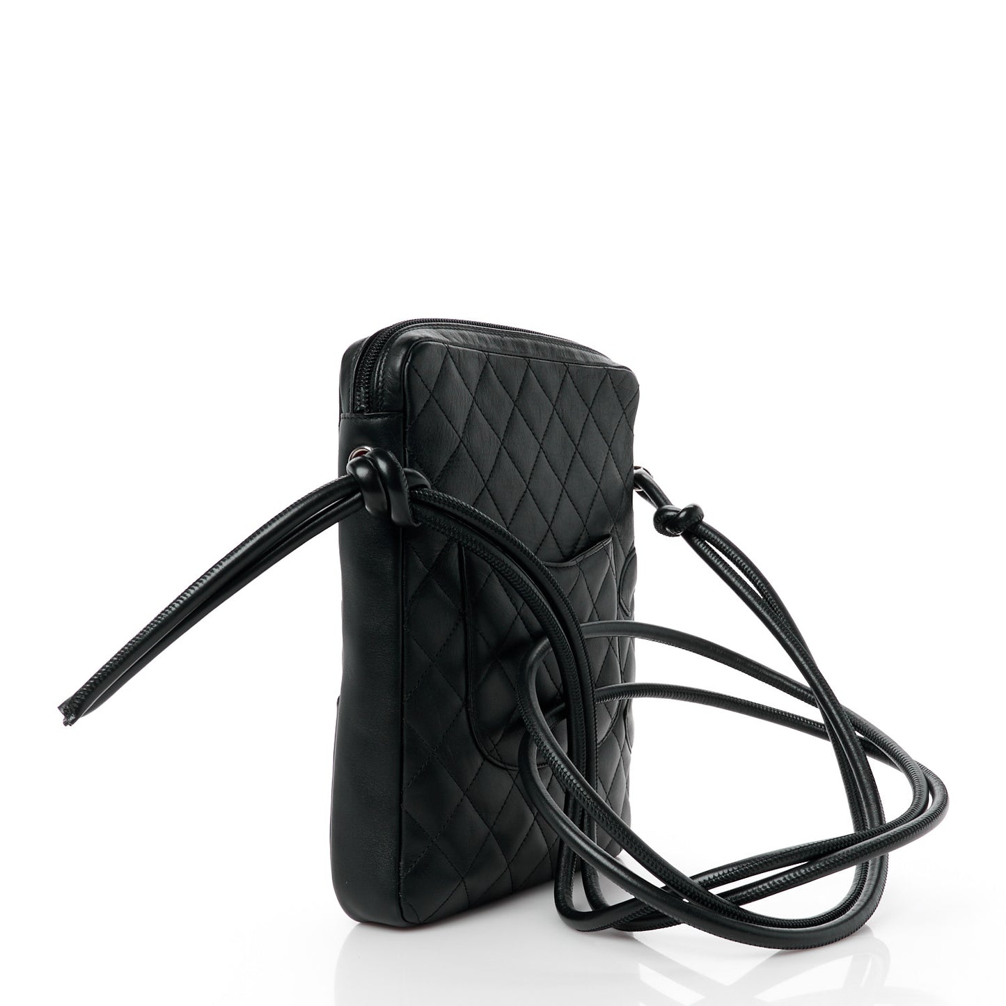 Calfskin Quilted Medium Cambon Messenger Black