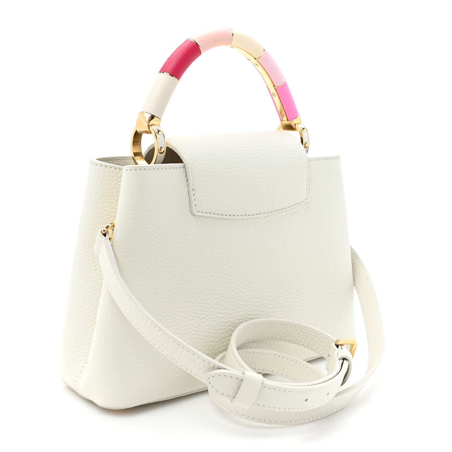 Louis Vuitton Taurillon Lambskin Calfskin Capucines BB Snow White 3 of 9