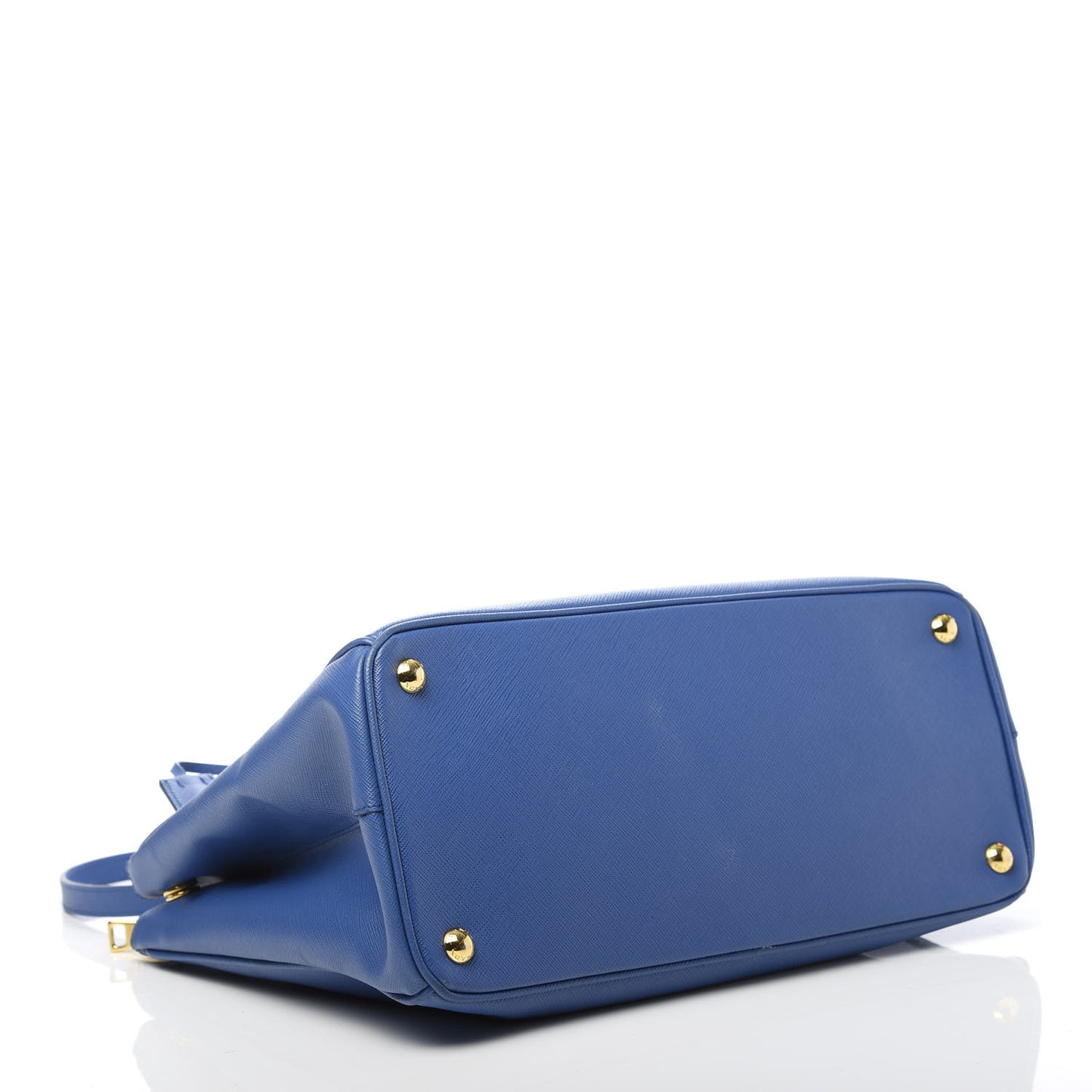 Saffiano Medium Galleria Double Zip Tote Azzurro