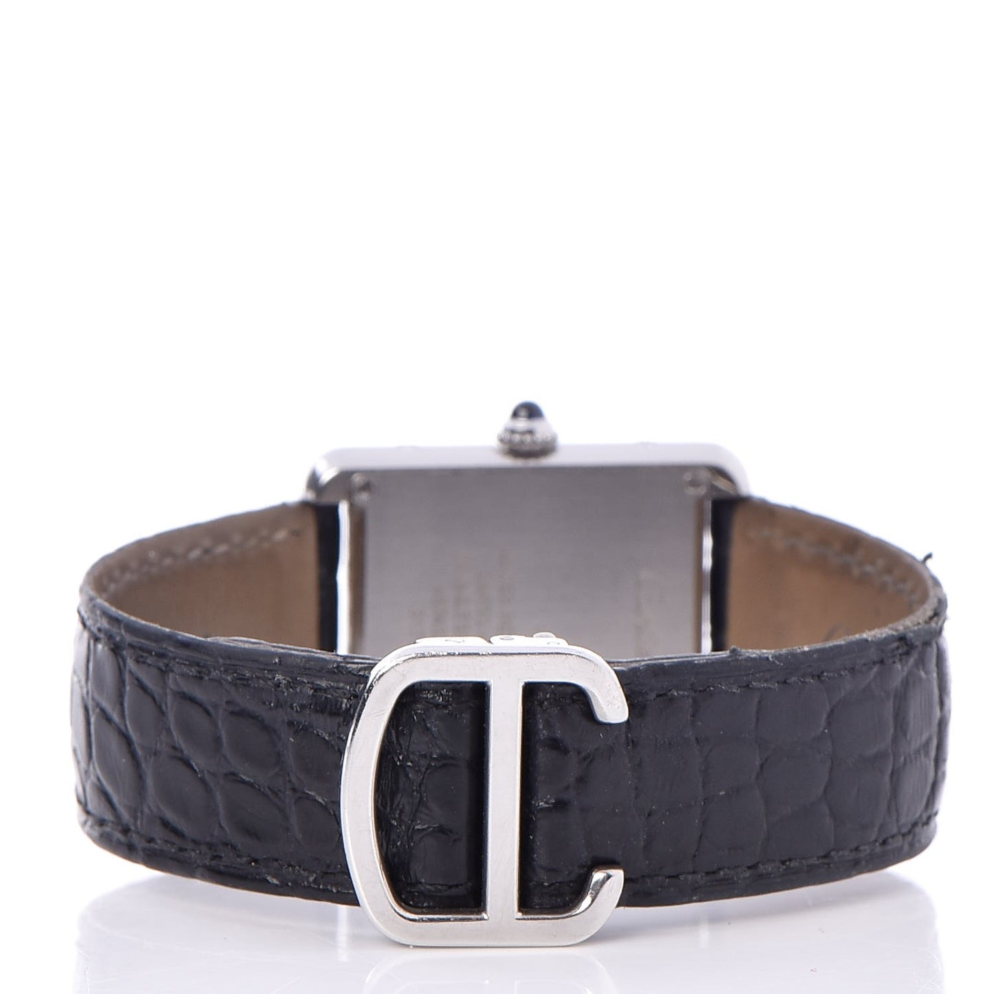 Stainless Steel Alligator 24mm Tank Solo Quartz Watch
