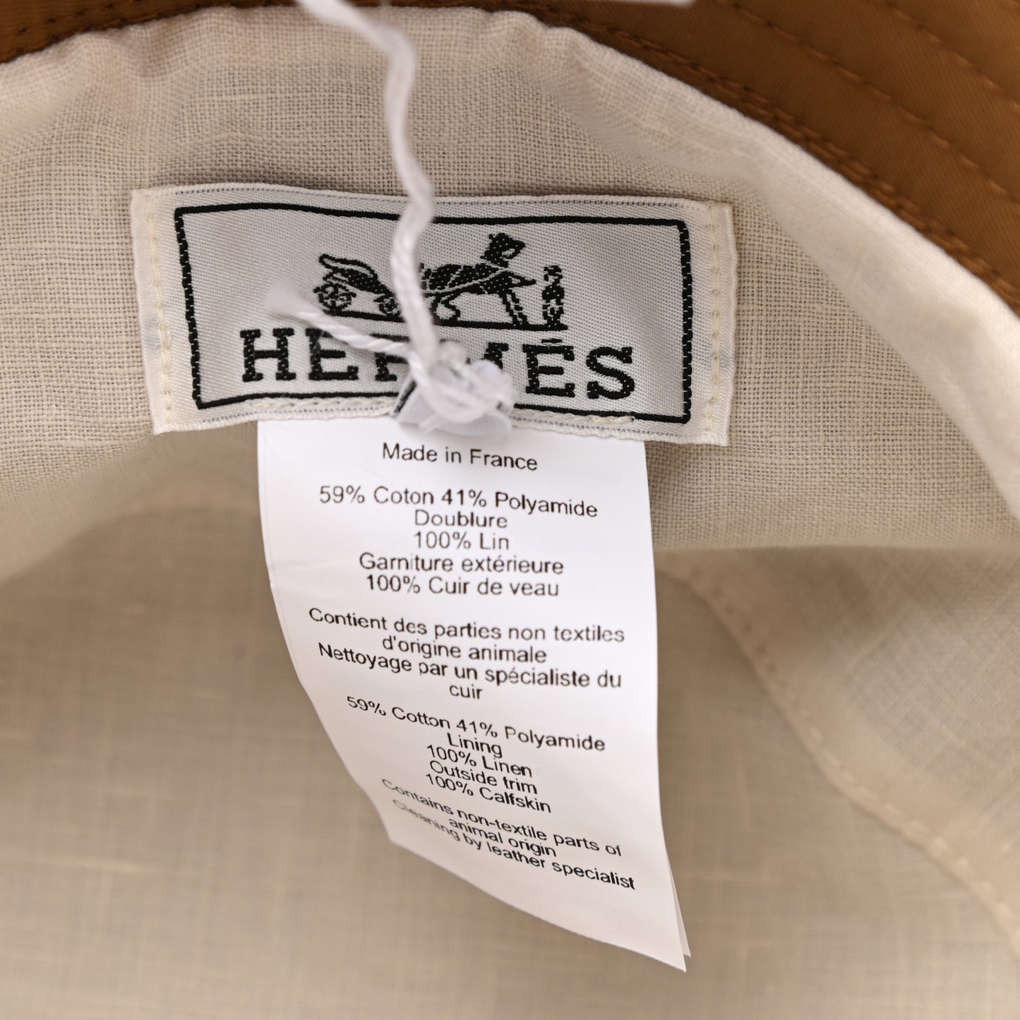 Gabardine Cotton Swift Bob Elvis Robot Bucket Hat 59 Brun Sepia Gold Capucine