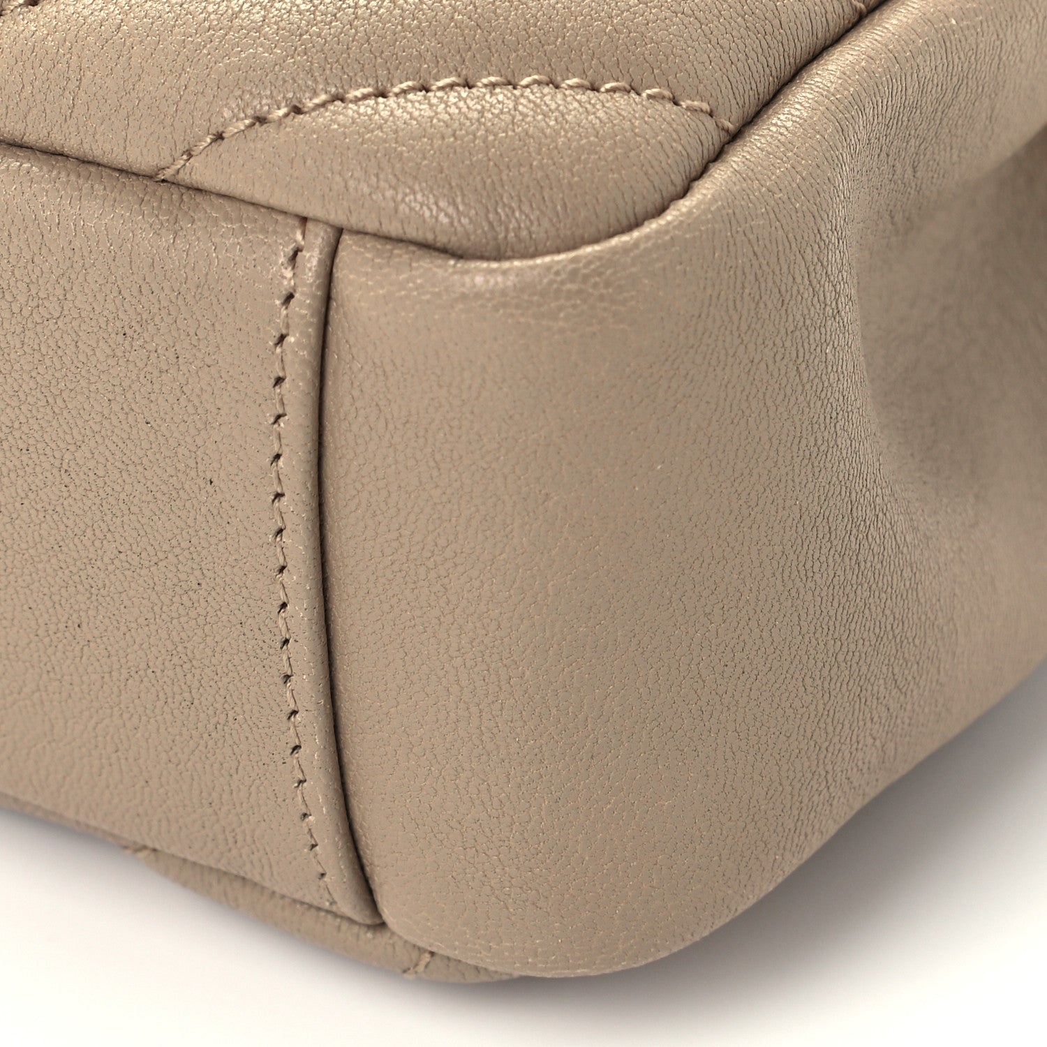 Saint Laurent Sheepskin Matelasse Chevron Monogram Medium College Bag Dark Beige 11 of 11