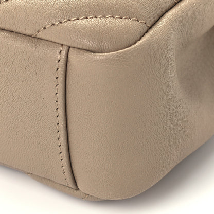 Saint Laurent Sheepskin Matelasse Chevron Monogram Medium College Bag Dark Beige 11 of 11