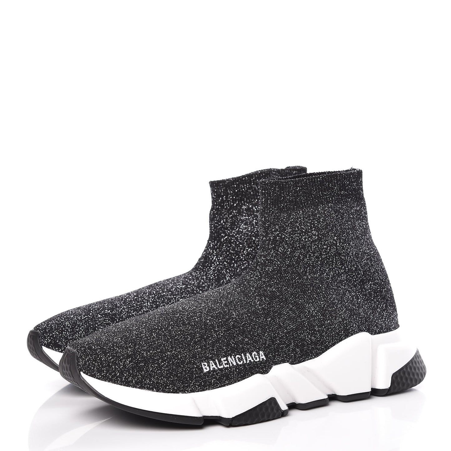 Knit Metal Womens Speed Sneakers 40 Black Gold